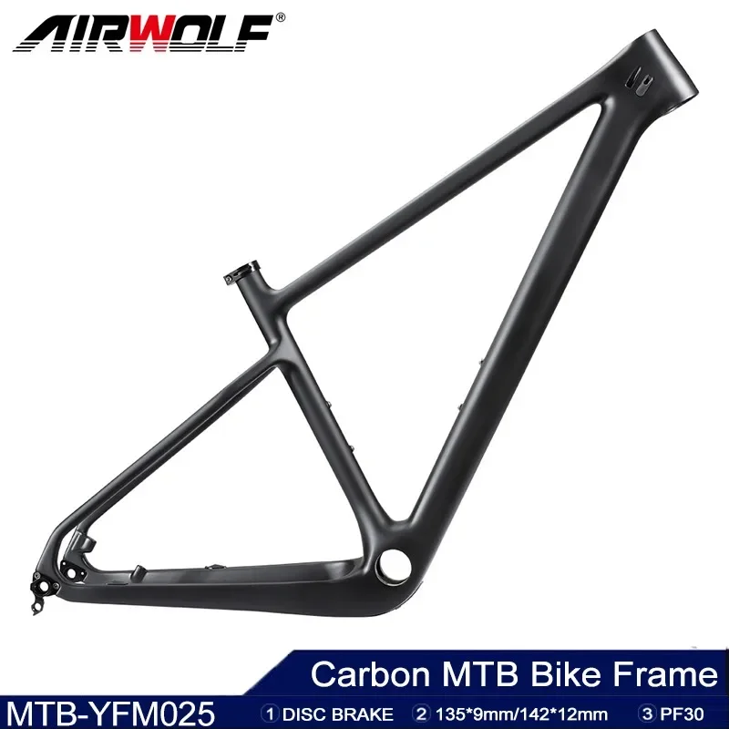 Airwolf T1000 Carbon MTB Frame PF30 Carbon Bike Frame 29 Mountain Bike Frame 142*12 or 135*9mm Disc Brake Bicycle Hot Sale