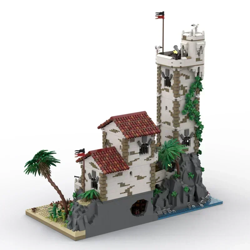 

Naval Port Model Moc Building Bricks Old Guard House And Tower Technology Modular Blocks Gifts Christmas Toys DIY Sets Assembly
