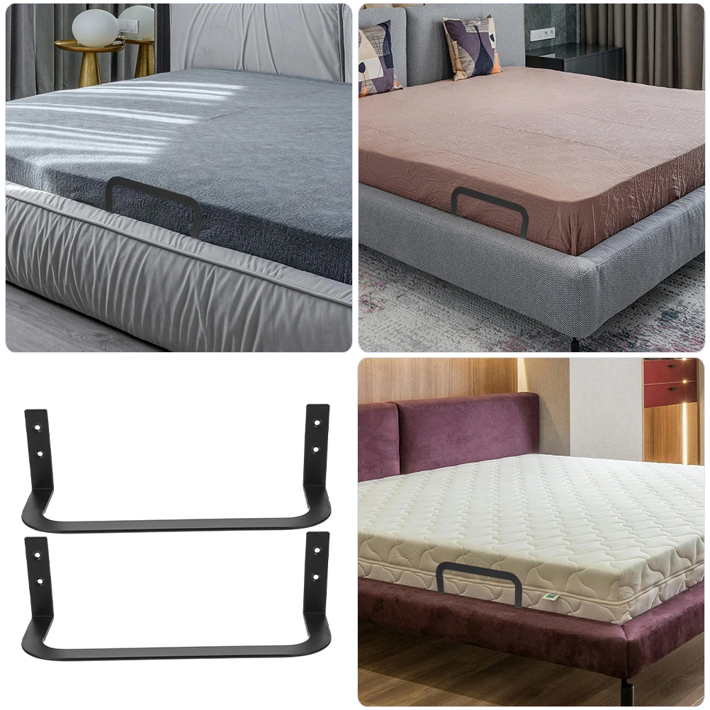 

4Pcs Mattress Retainer Bars Metal Slide Stopper Non Slip Mattress Holders for Bed Frame Bedding Accessories Stoppers