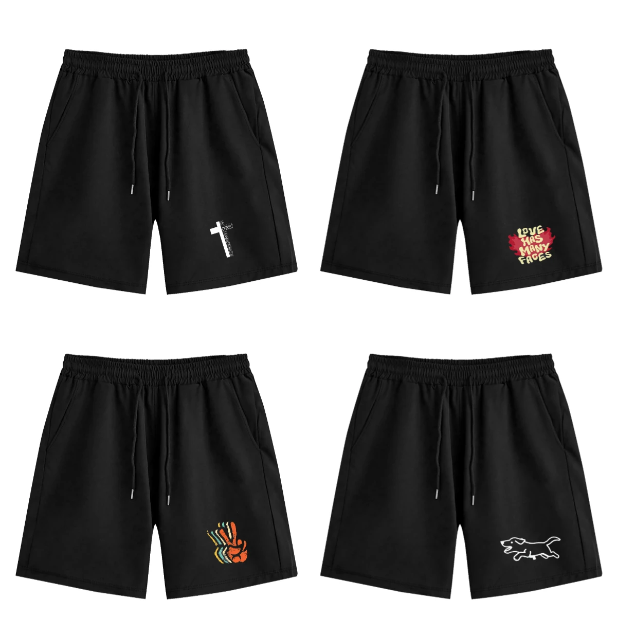 2023 sommer Neue Sommer männer Strand Shorts Reine Farbe Baumwolle Training Läuft Schnell trocknend Printting Partner Casual Hosen männer