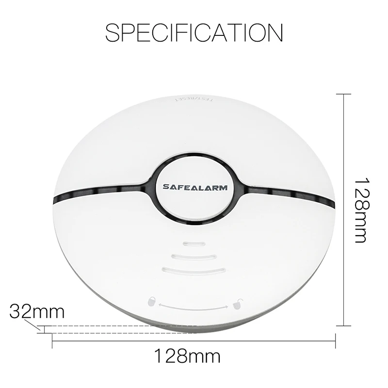 Wifi Smart Rook Fire Alarm Sensor Detector Home Security Systeem Batterij-Power Alarm Draadloze Smart Leven Tuya App Remote controle