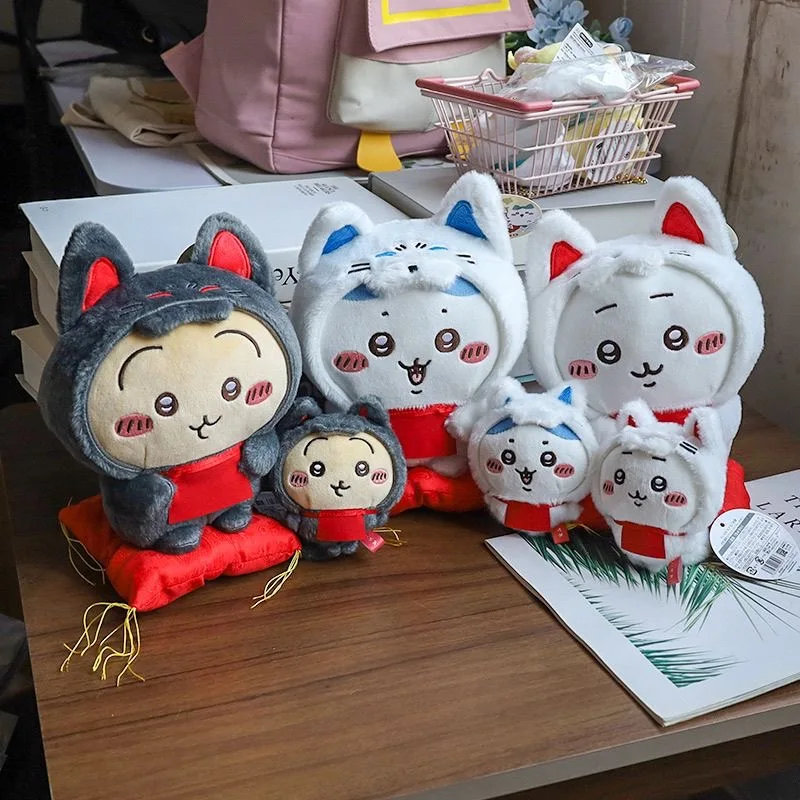 Lindo japonés Chiikawa Usagi Fushimi Inari Kyoto Edición limitada Fox kawaii Hachiware muñeco de peluche bolsa encanto regalo de la muchacha