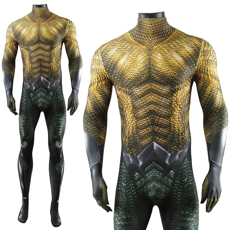 

DY20Aquaman Косплей Артур Карри Костюм Супергерой Зентаи Боди с 3D принтом Одежда из спандекса Костюм на Хэллоуин для взрослых25