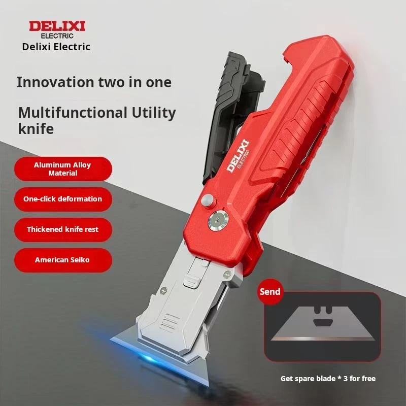 2-in-1-Verformungsfalte, Allzweckmesser, Kleberentfernungsschaber, Nahtdekoration, Handwerkzeuge, Reinigung der Klinge zum Entfernen von Kleber