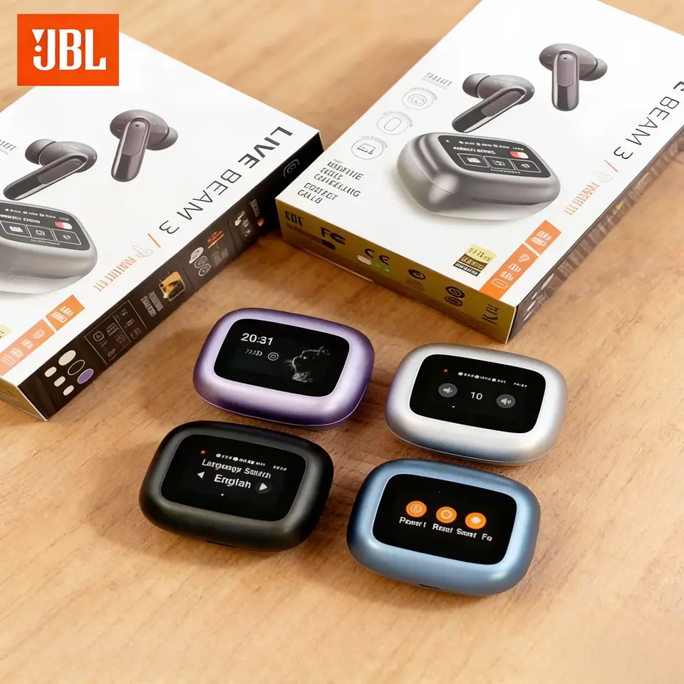 سماعات أذن بلوتوث لاسلكية حقيقية JBL Live Beam 3 - إلغاء الضوضاء، سماعات أذن مغلقة، تواصل مثالي، مقاومة للماء