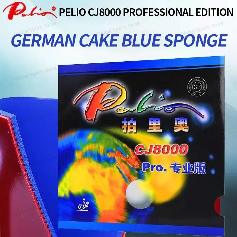 

Original Palio CJ8000 Pro Table Tennis Rubber Sticky Rubber with High Elastic Cake Blue Sponge Rubber with ITTF