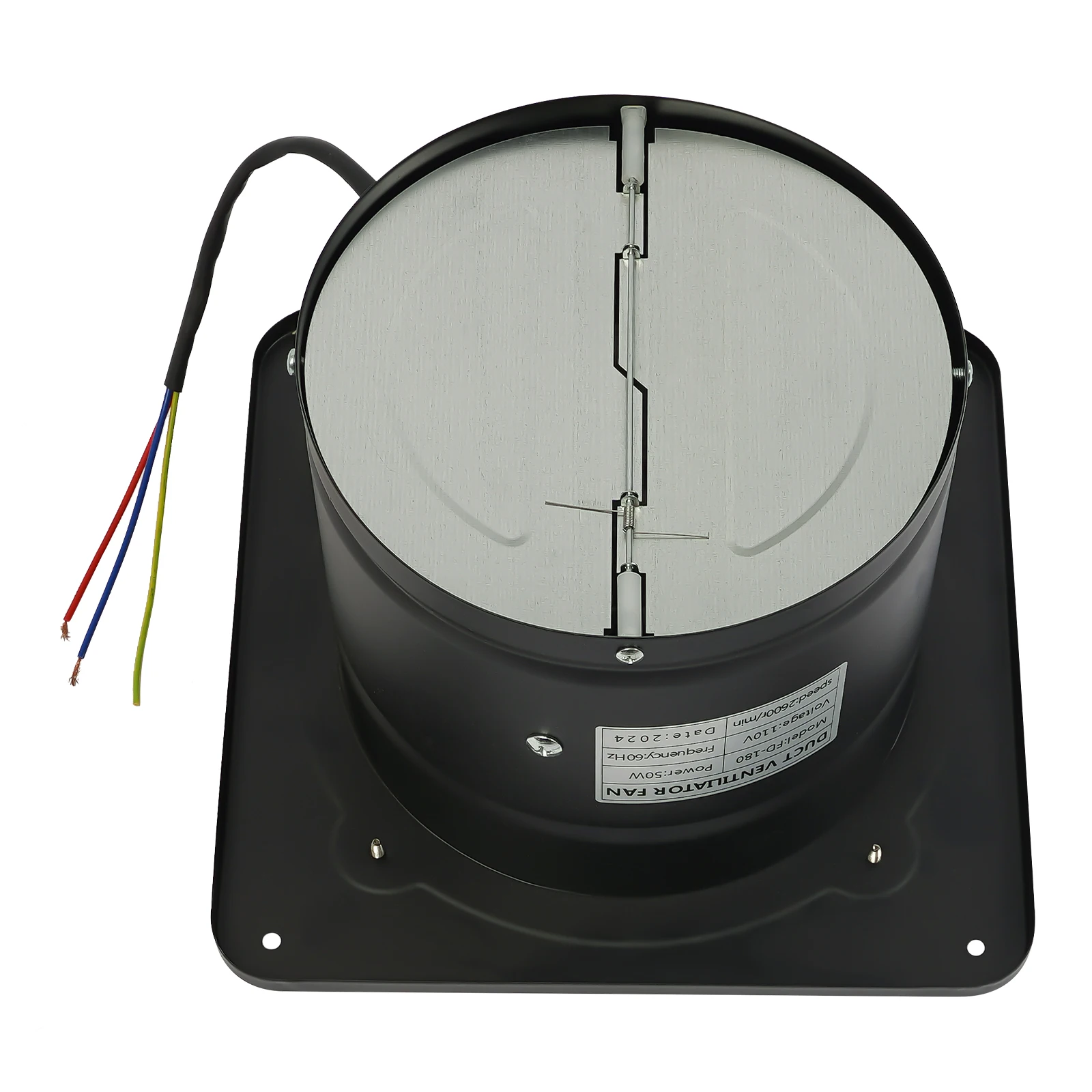 Ventilatore di scarico da parete da 7 pollici per cucina, bagno, estrattore in metallo per ventilazione della finestra del garage dell'ufficio