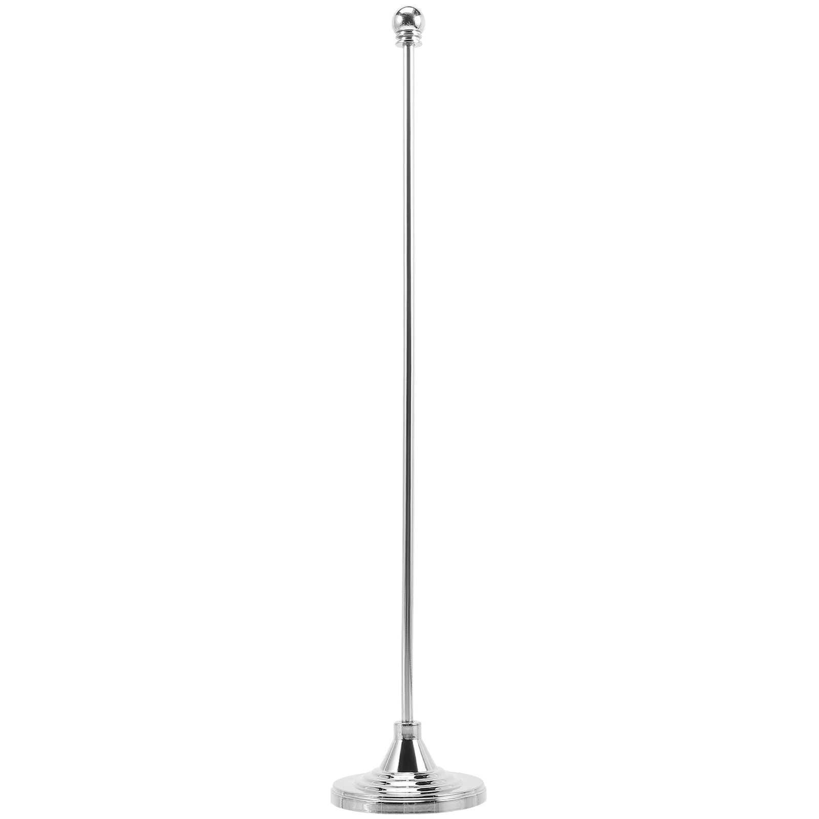 Metal Flag Stand Silver Single Rod for Desk Meeting Room Decor Household Office Accessory Stable Base Wear Resistant - Image 4