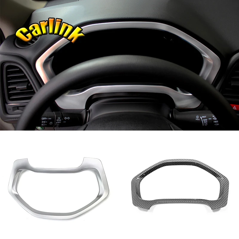 For Honda HR-V HRV VEZEL 2014 2015 2016 2017 2018 ABS Matte/Carbon Car Gauge Panel  Cover Trim Sticker Interior Accessories 1pcs