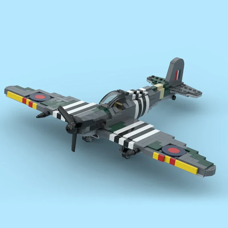 Moc Bausteine Militär waffe Modell Super Spitfire Fighter Technologie modulare Blöcke Geschenke Spielzeug für Kinder DIY Montage