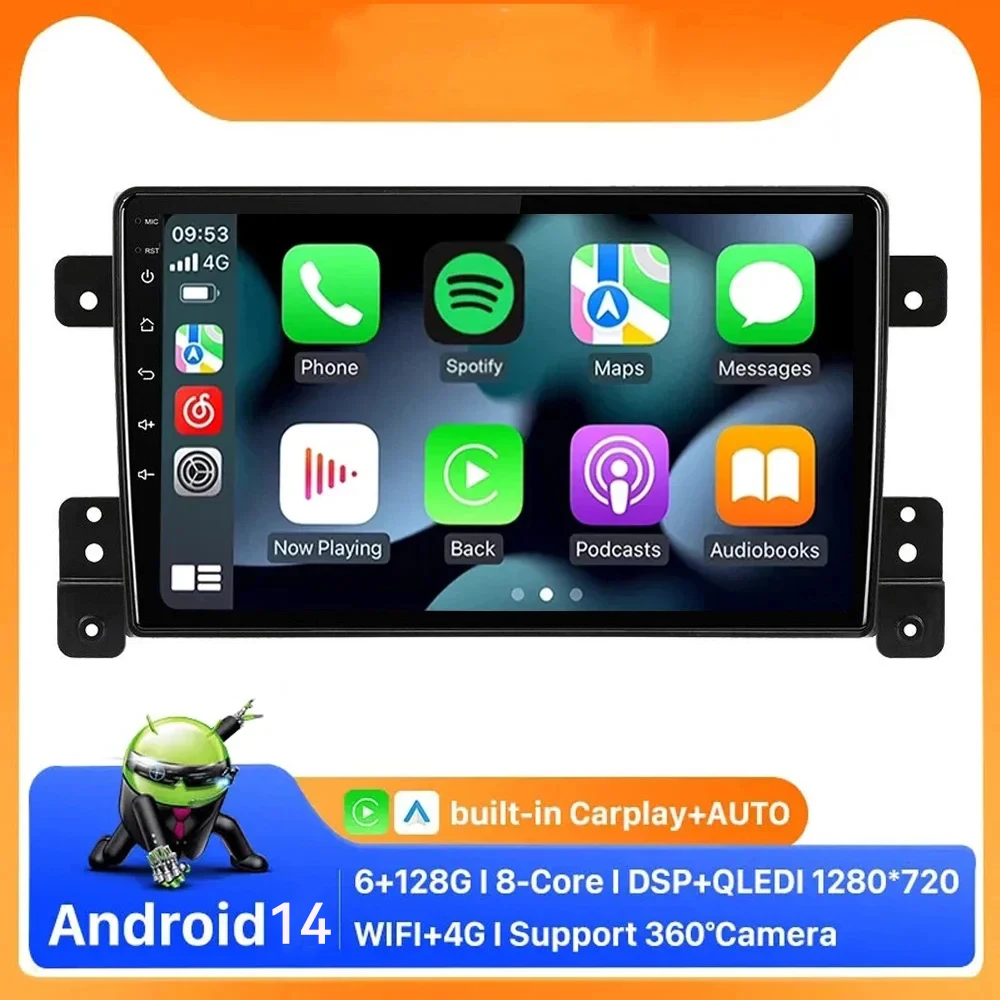 

2 Din Android 14 Car Radio For Suzuki Grand Vitara 3 2005 -2015 Multimedia Video Player GPS 4G Carplay Auto Stereo DSP Head Unit