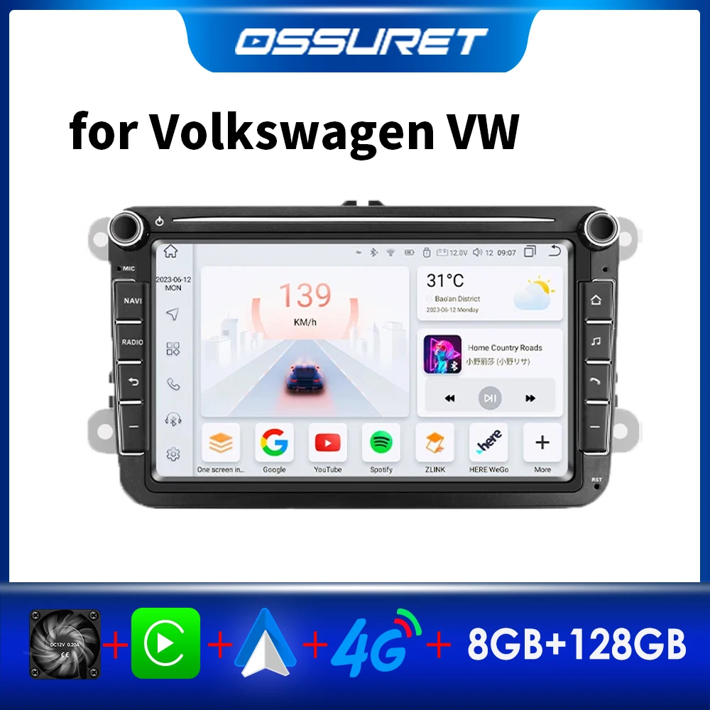 

Android Auto Radio for VW Volkswagen GOLF 5 POLO PASSAT B6 CC Vento Car Stereo for Jetta CADDY AMAROK TOURAN Scirocco GPS Player