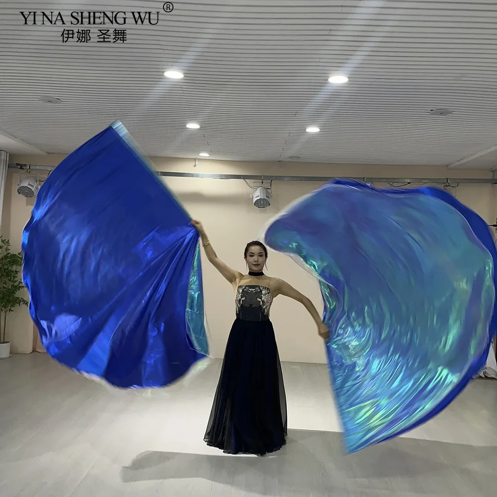 طبقة مزدوجة العلم الرقص الشرقي الدعائم الرقص الكنيسة أزياء مسرحية 190x140 سنتيمتر الثناء العلم متعدد الألوان مع عصا تلسكوبية