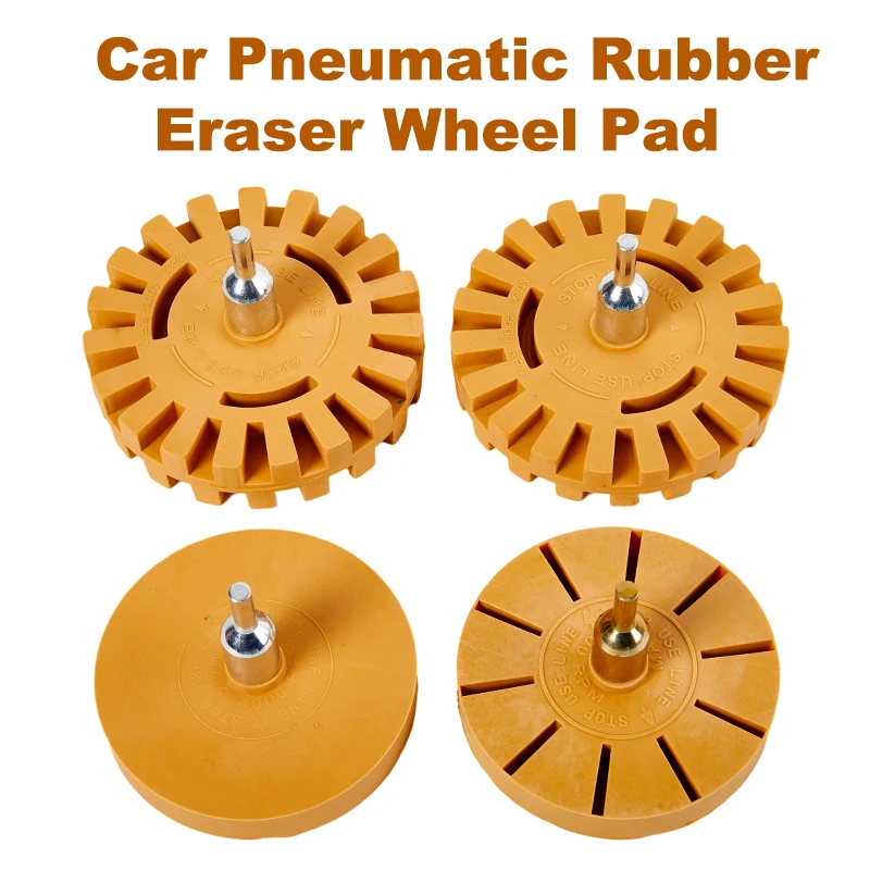 8/10cm Car Pneumatic Rubber Eraser Wheel Pad Disk Decal Eraser Wheel Car Sticker Remover Paint Cleaner Car Polish Auxiliary Tool