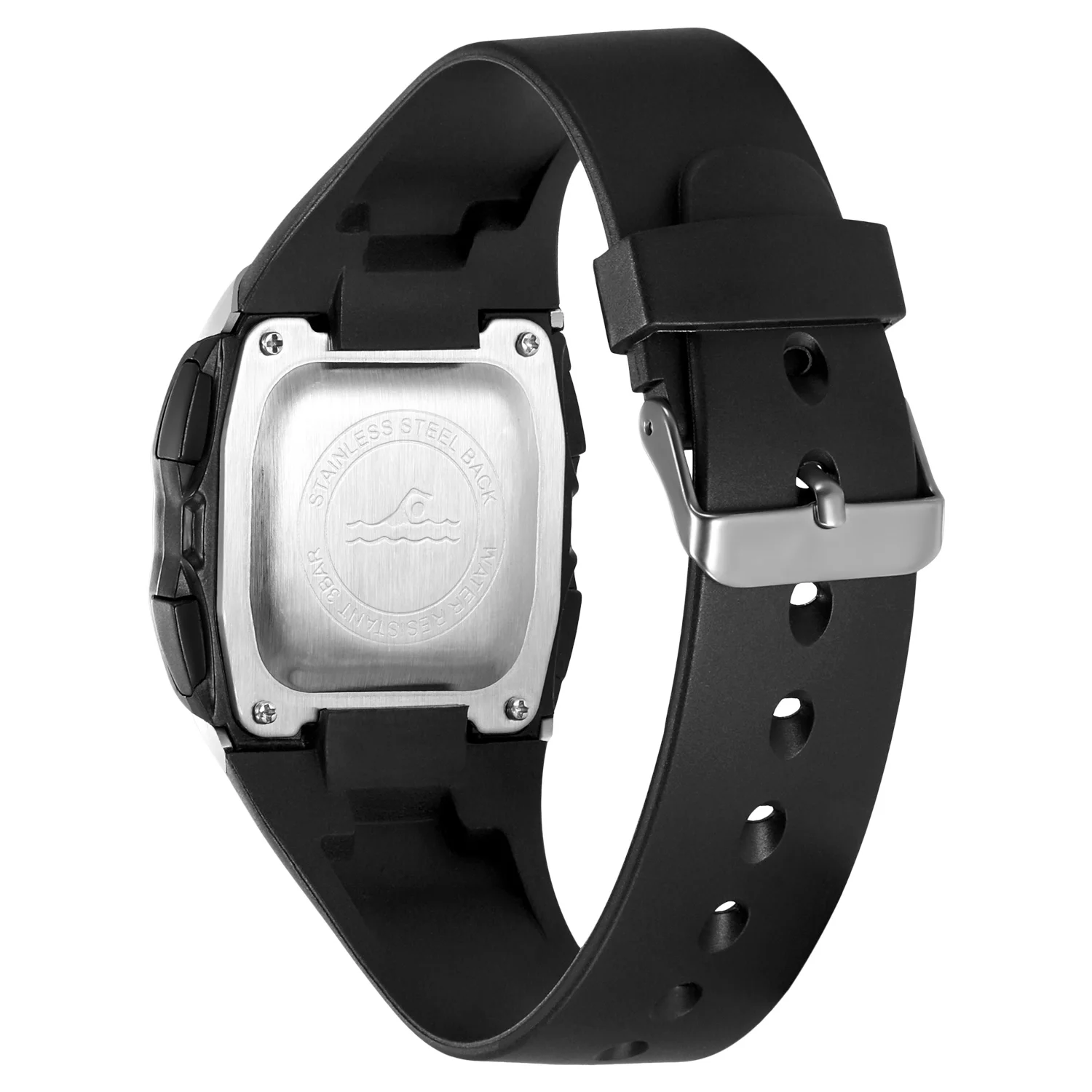 SYNOKE 남성용 디지털 시계, 스포츠 밀리터리 시계, 50m 방수 야외 크로노그래프 손목 시계, LED