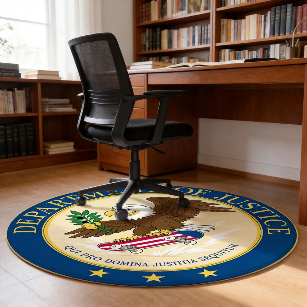 Department of Justice Eagle Logo Area Rug Entrance Mat Welcome Mat for Home Office Decor