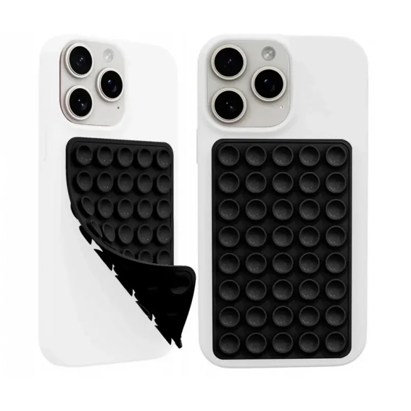 2-in-1-Handygriff mit Saugnapf und 360 °   Drehbarer Ständer – rutschfestes Pad aus lebensmittelechtem Silikon für freihändige Videos und Selfies