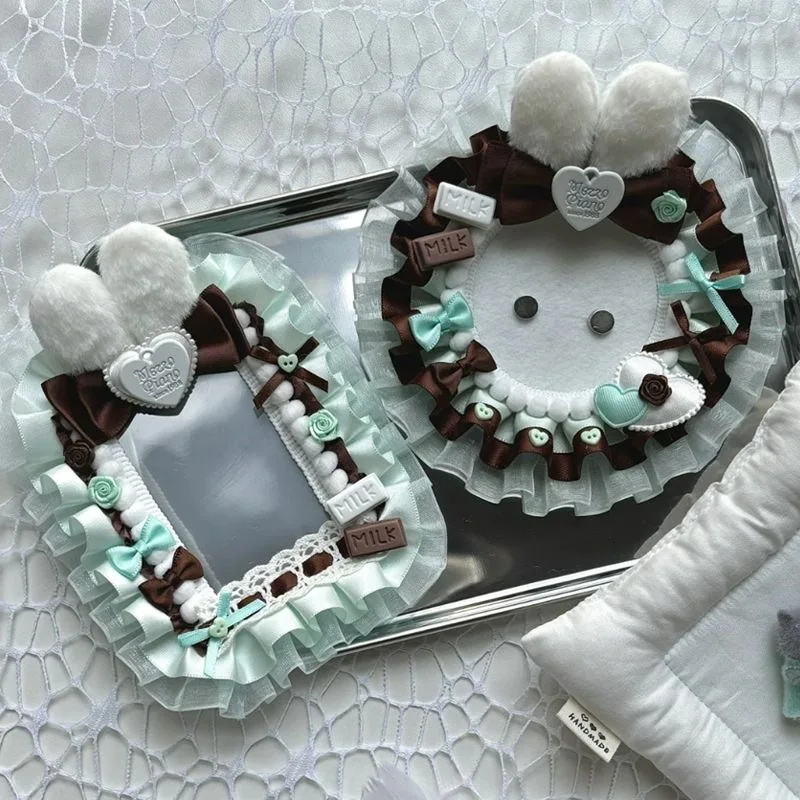 High-Quality Lace Card Holder/Card Clip/Badge Holder, Suitable for Badges, Pins, Photo Cards, Mini Cards, Guka Cards, Photos, Polaroid Cards, Celebrity Collection Cards, DIY Handmade Anime Badge Storage and Display Stand, Idol Fan Collection Card Guka Storage and Decoration Card Holder, Student Birthday Gift, Guka Goods, Ita Bag Photo Wall Decoration