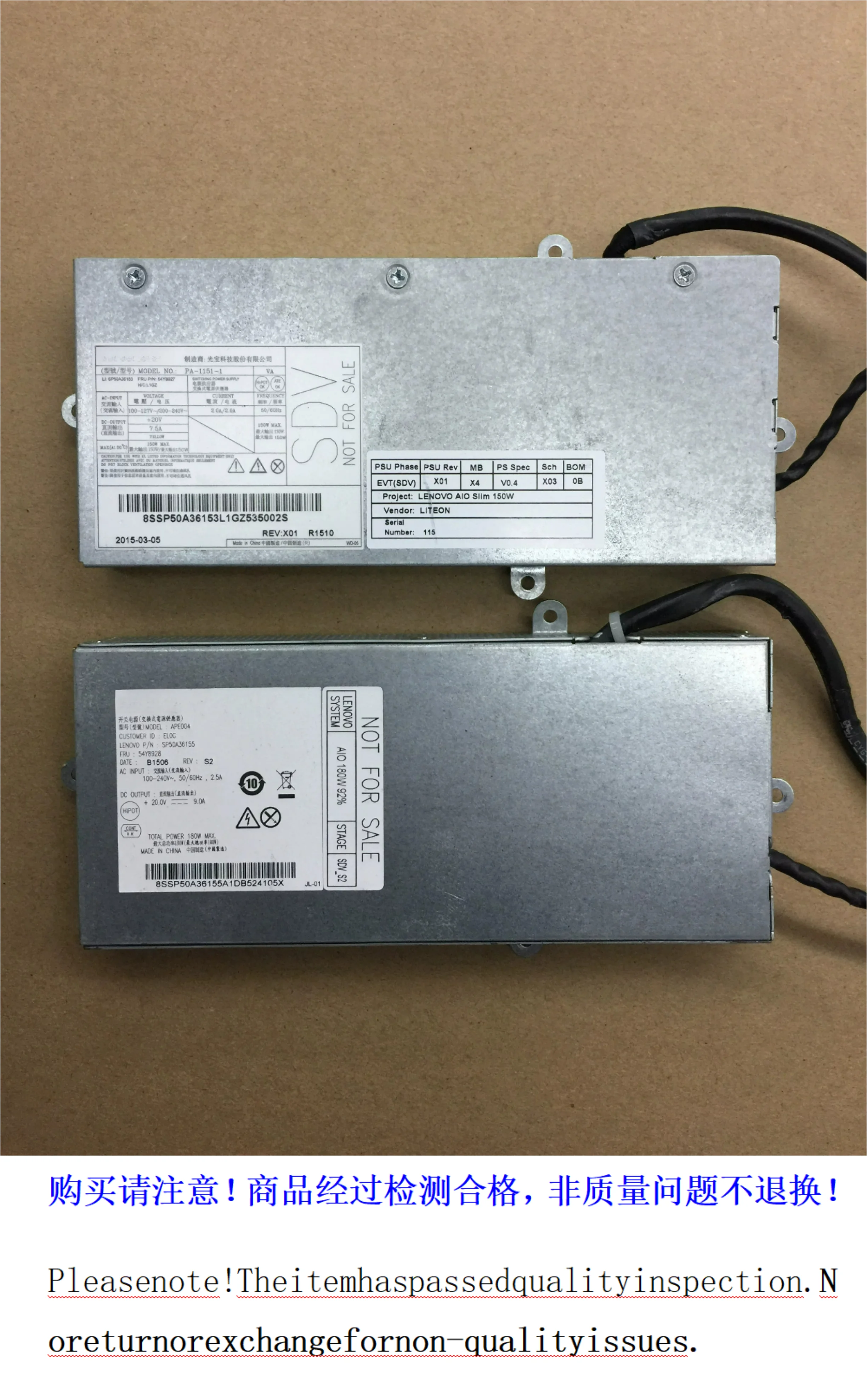 

Used Original Power Supply For Lenovo AIO 700-24ISH All-in-One PA-1181-2 APE004 PA-1151-1 PSU Adapter