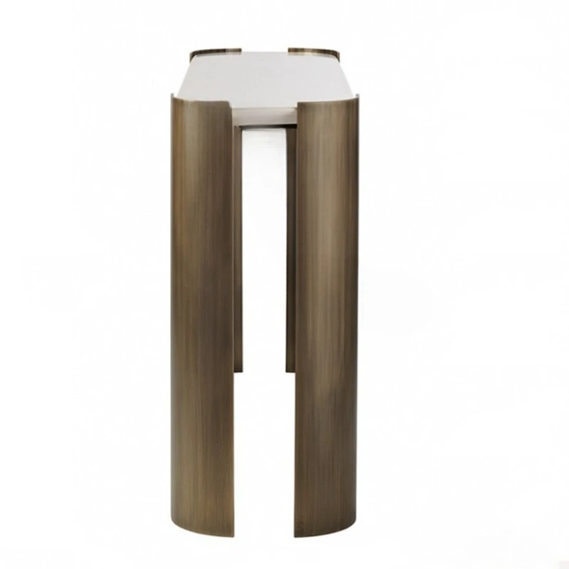 Italian creative stainless steel entrance table Villa hotel model room entrance table