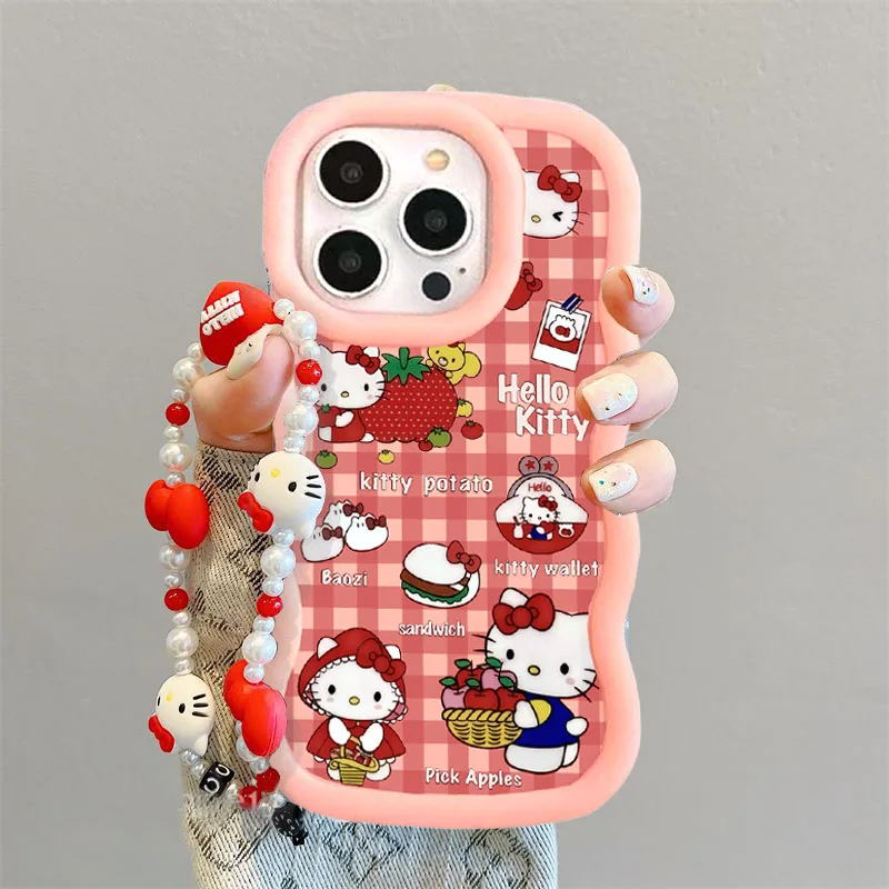 Hello Kitty Bracelet Chain CaseFor Samsung Galaxy S25 S24 S23 Ultra Plus S20 FE A55 A54 A36 A35 A34 A17 A07 A16 A15 A06 A05 A05S