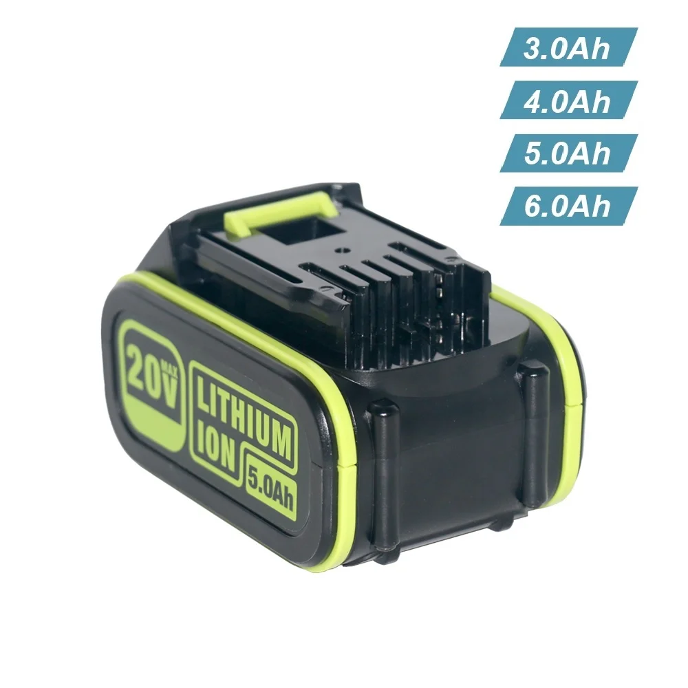 ل Worx 20 فولت 18 فولت 6Ah 5Ah 18650 ليثيوم قابلة للشحن استبدال البطارية WA3551 WA3553 WX390 WX176 WX178 WX386 أدوات كهربائية