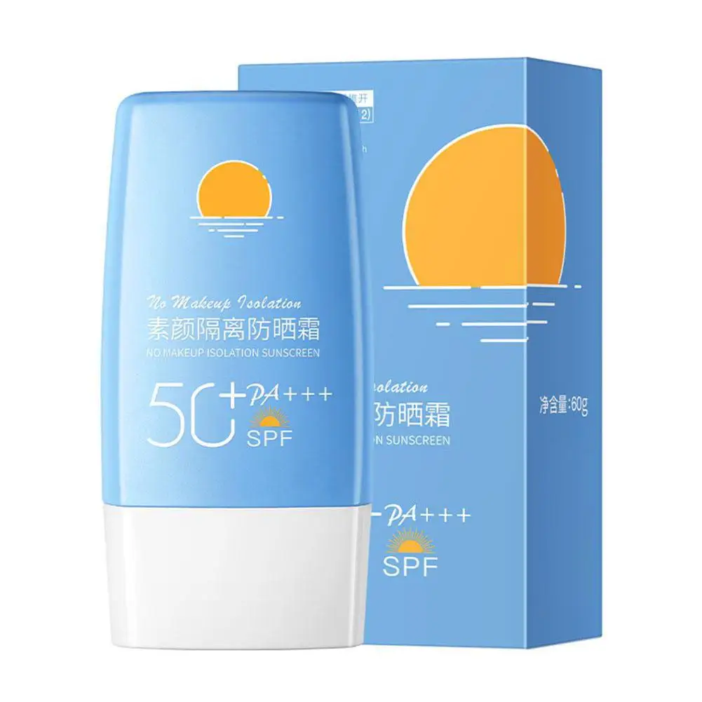 Whitening Sunscreen Cream Isolation Lotion SPF50+ Sunblock Facial Skin Anti-Aging 60g Oil-control Moisturizing Refreshing C R7L8