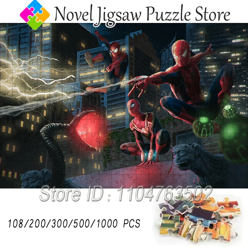 

Пазл с персонажами Disney Marvel, 108/200/300/500/1000 деталей, Мстители, супергерой, бумажные деревянные пазлы, игрушки ручной работы для взрослых