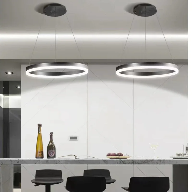 Modern Led Circle Ring Pendant Lamp Luster room decor For Bedroom Kitchen Dining Room Hanging Lamp Home Decoration Chandelier