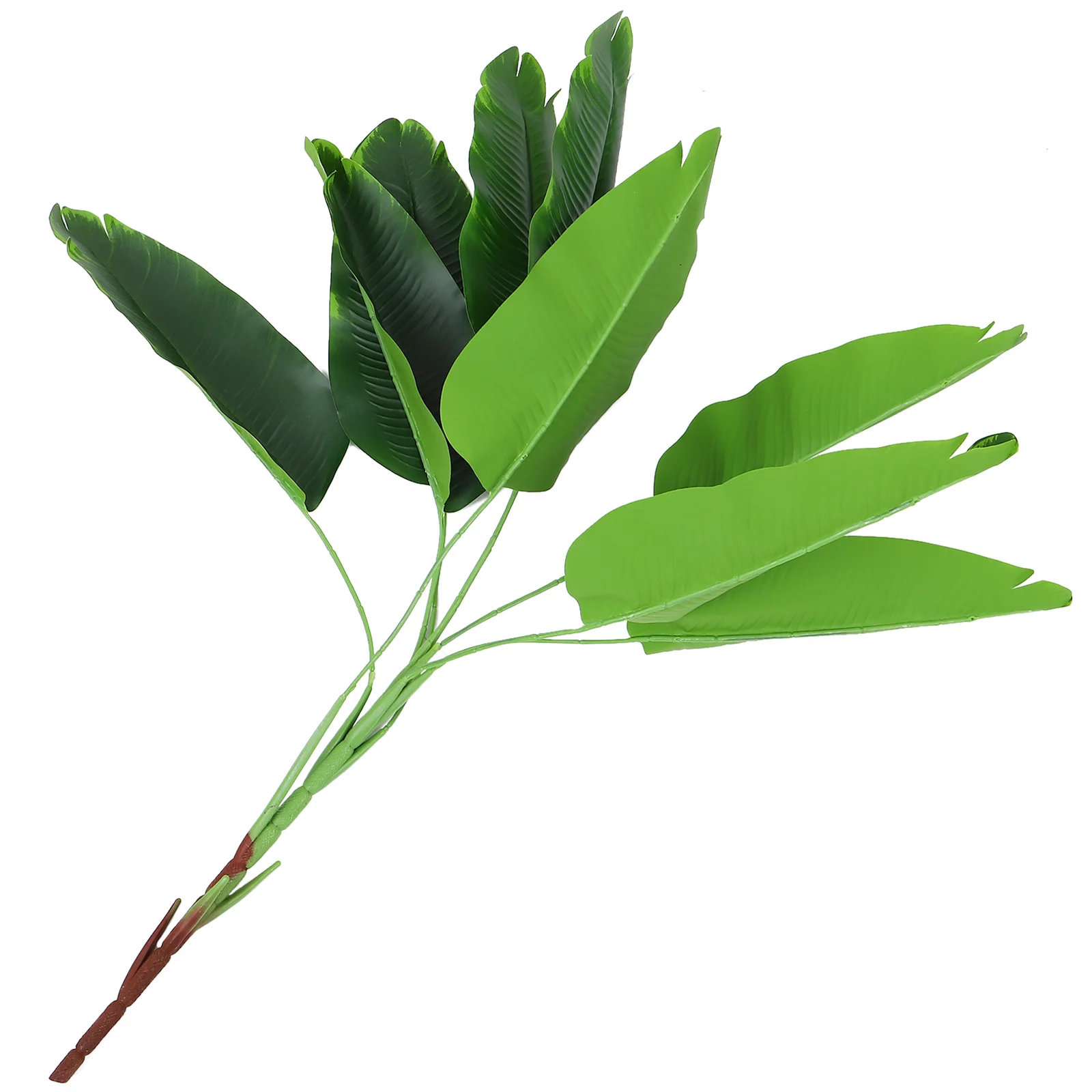 

1pc Simulated Banana 9 Branches Realistic Artificial Leaf Decor Green Fade-Resistant For Home Office Decoration Leaf