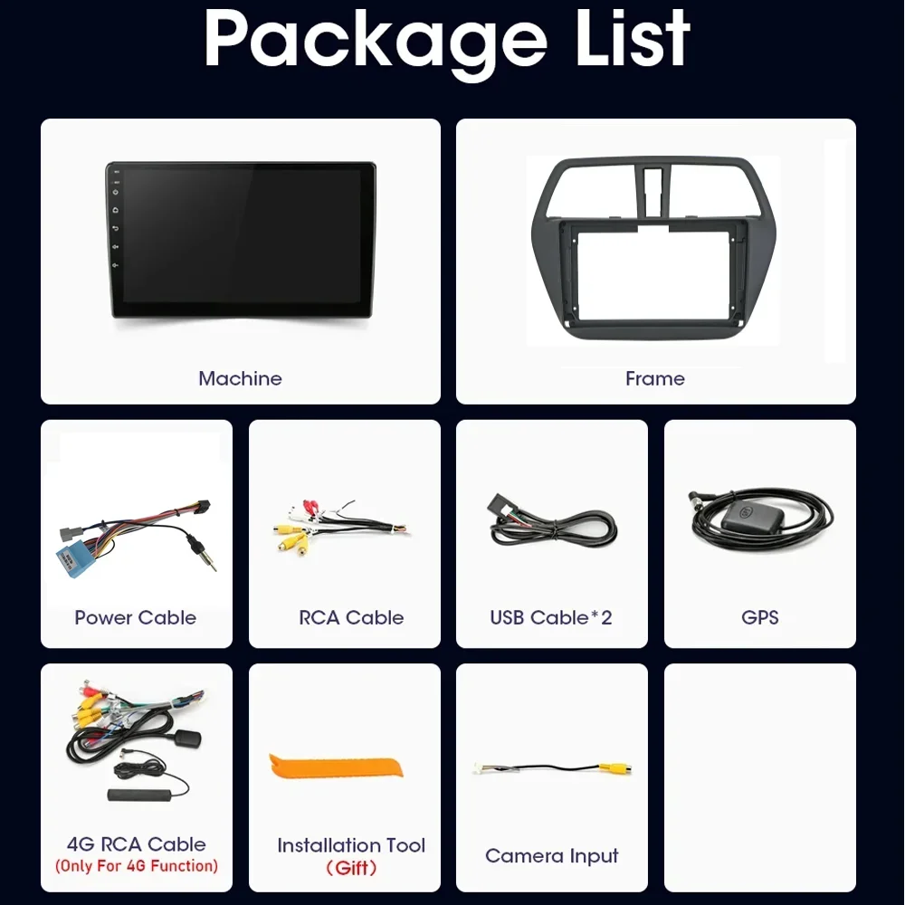 2 Din Android 13 Auto Car Radio Multimedia Video Player For Suzuki SX4 S-Cross 2014-2021 Carplay Navigation GPS Stereo Autoradio