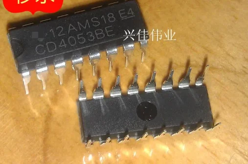 10PCS New CD4053 CD4053BE DIP-16 multiplexer / demultiplexer