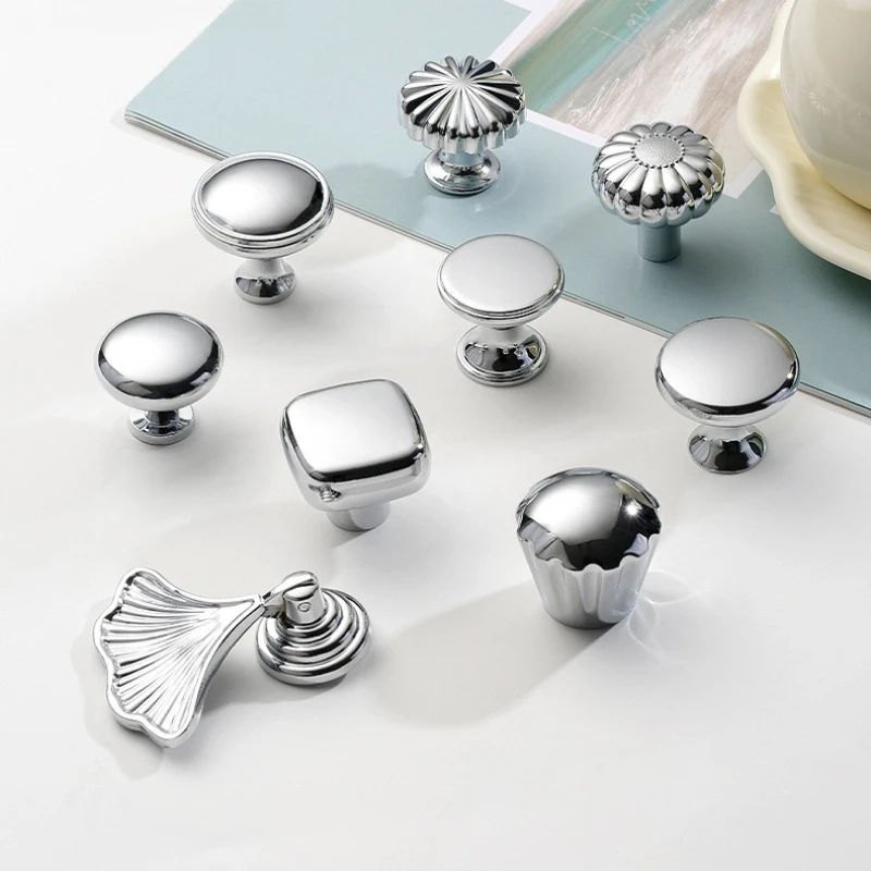 French-Style Cabinet Door Handles Minimalist Luxury Cabinet Kitchen and Drawer Single-Hole Wardrobe Handles Furniture Hardware
