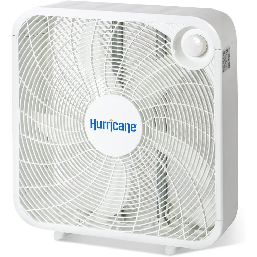 

Вентилятор напольный Hurricane Classic 20 дюймов, белый, 3 бесшумные скорости, 2400 CFM, проводной, портативный, электрический, для дома и гаража