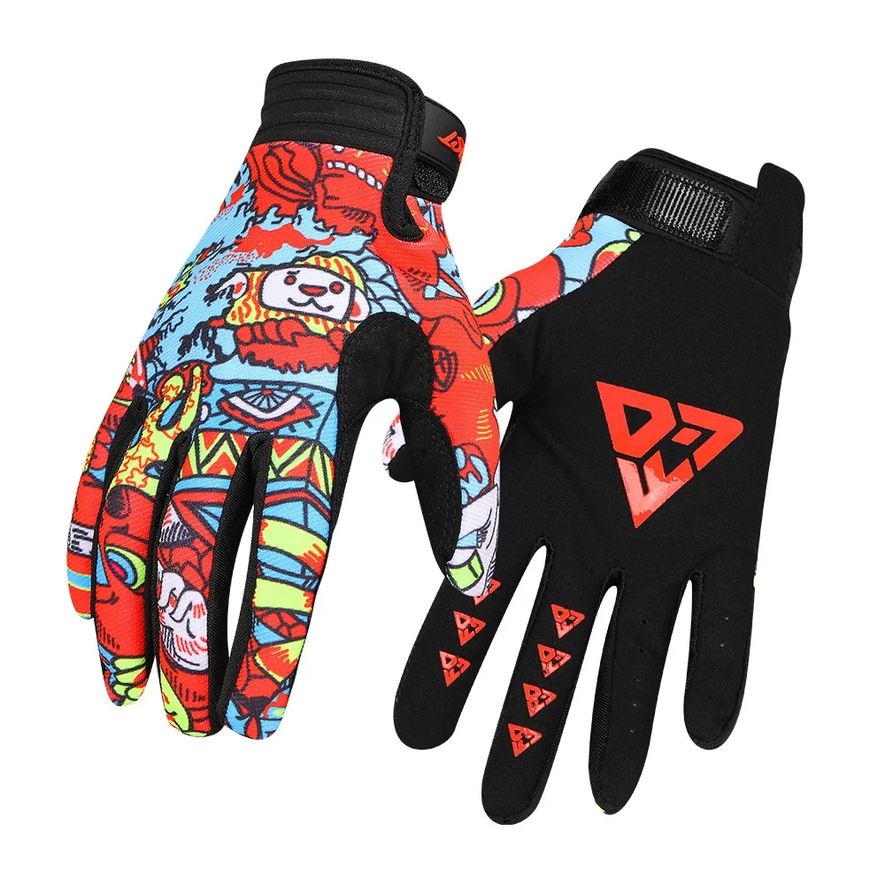 Sakkrrua Off Road Motorcycle Riding Gloves, Wear-Resistant And Breathable Motorcycle Full Finger Gloves, Outdoor Bicycle Glove