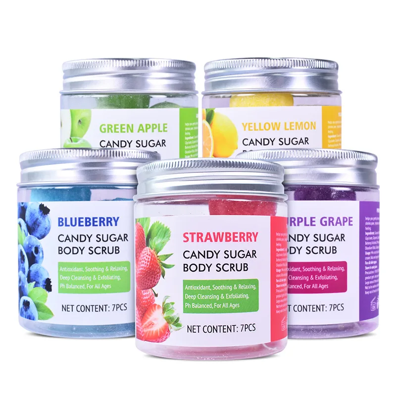 Fruit Sea Salt Body Scrub Skin Smooth Softens Cuticles Moisturizing Exfoliating Body Scrub Ball