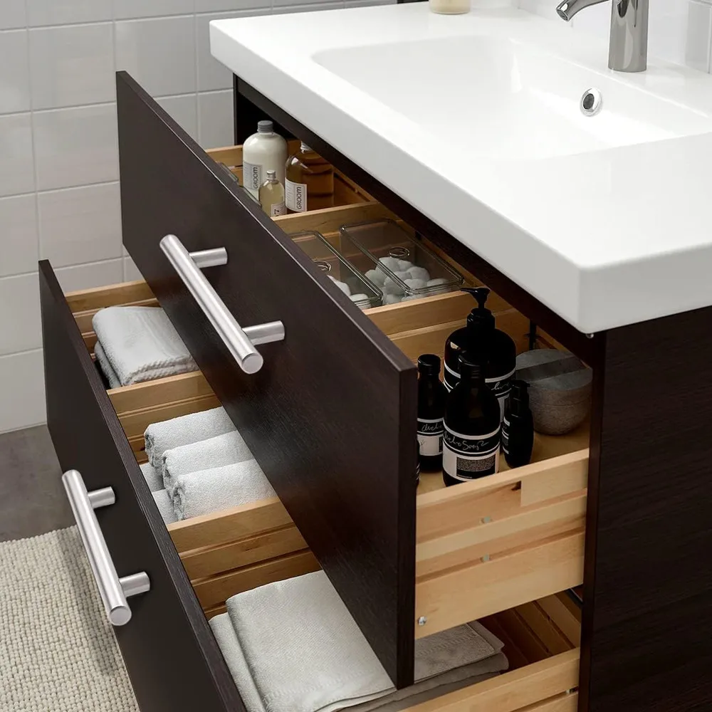 Cabinet Drawer Pulls Kitchen Cabinet Handles Stainless Steel Satin Nickel Furniture Dresser Hardware Euro T Bar Brushed Nickel