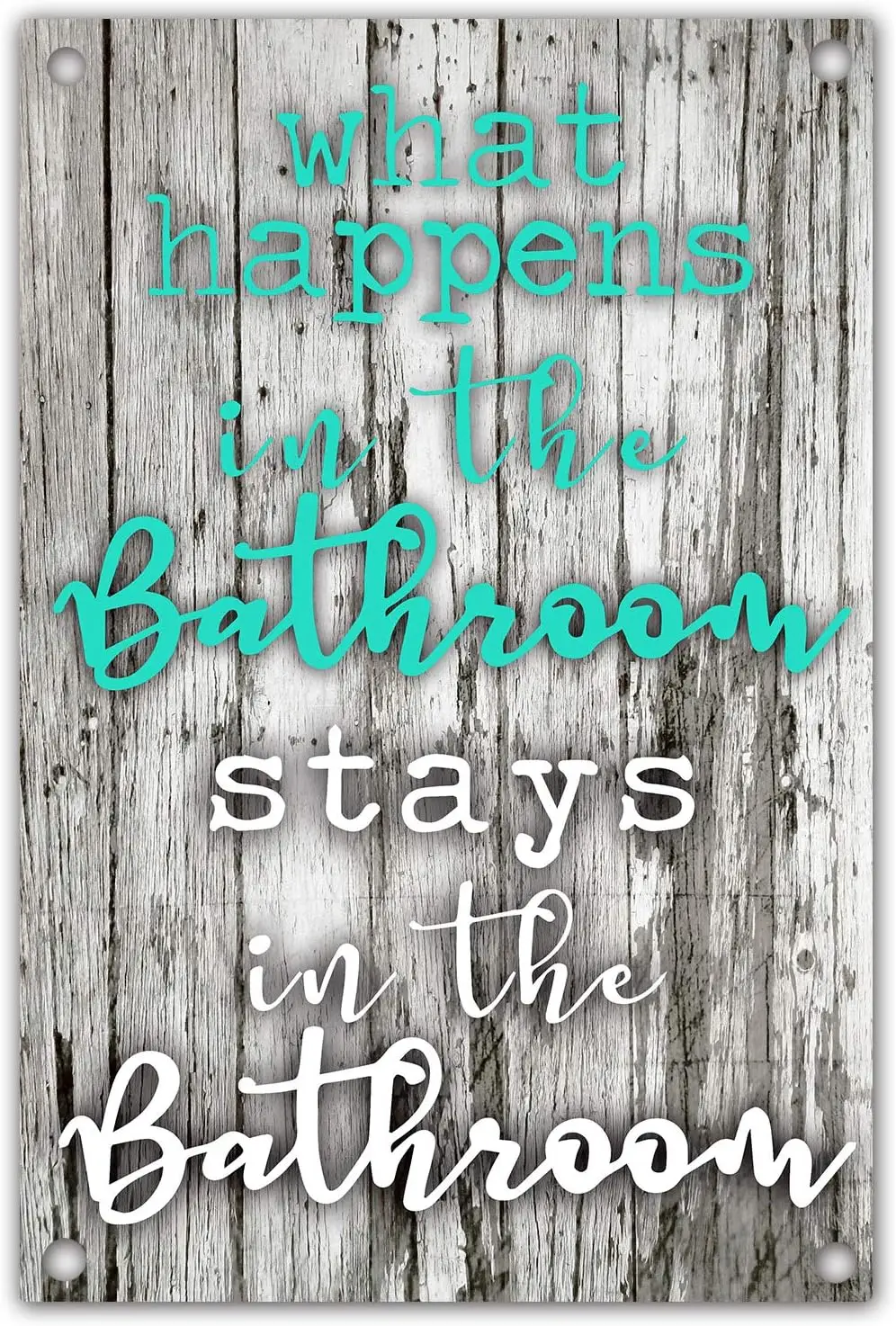 What Happens in This Bathroom Stays in This Bathroom Funny Metal Tin Sign Wall Decor Man Cave Bar Home Bedroom Door sign