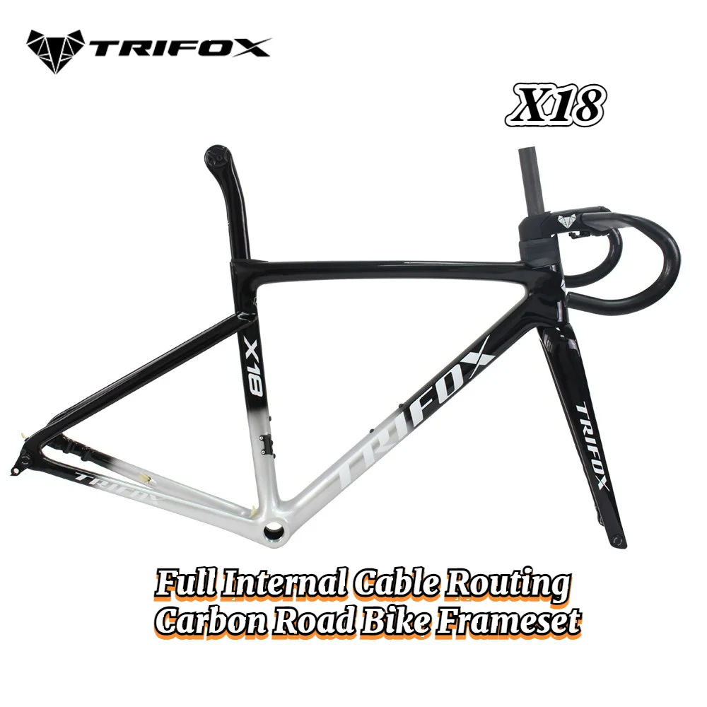 

TRIFOX x18 Carbon Road Bike Frame 700x28C DI2 Disc Brake Full internal Cable Routing Road Racing Bicycle Frameset