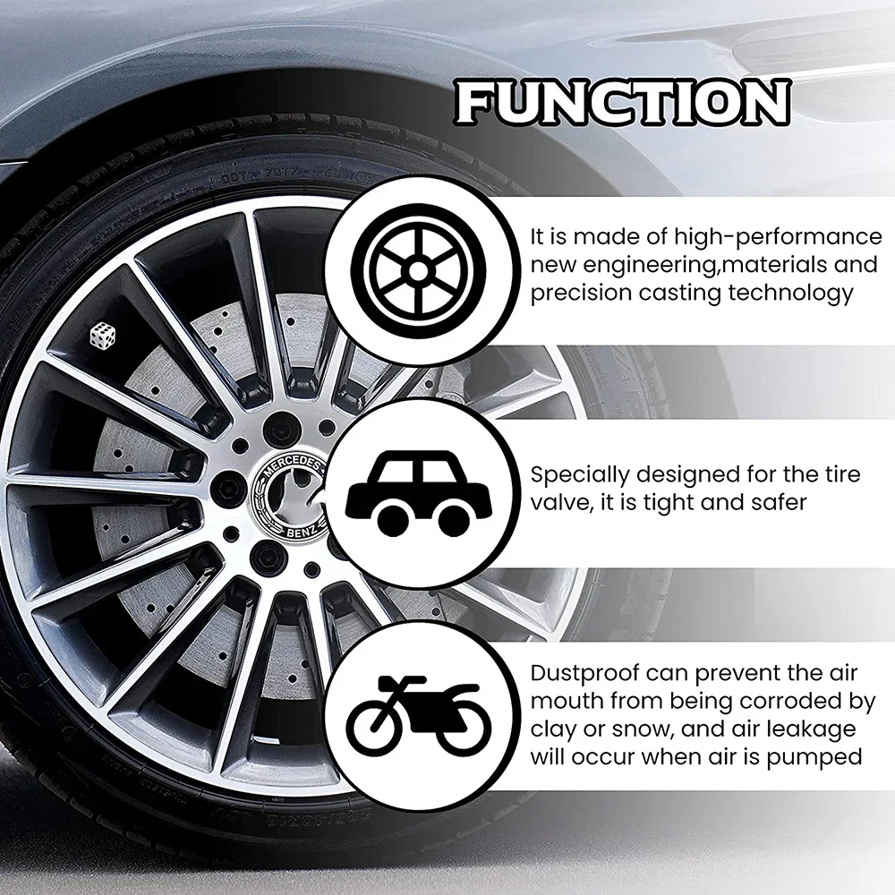 Dobbelstenen Ventieldop Acryl Motorfiets Wiel Stem Cover Fiets Stofdichte Stem Cap Veelkleurige Band Cap voor Fiets Auto Fiets Vrachtwagen