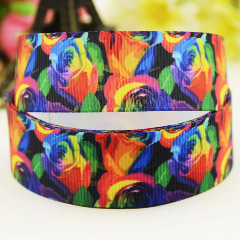 22mm 25mm 38mm 75mm karol g flower Cartoon printed Grosgrain Ribbon party decoration 10 Yards