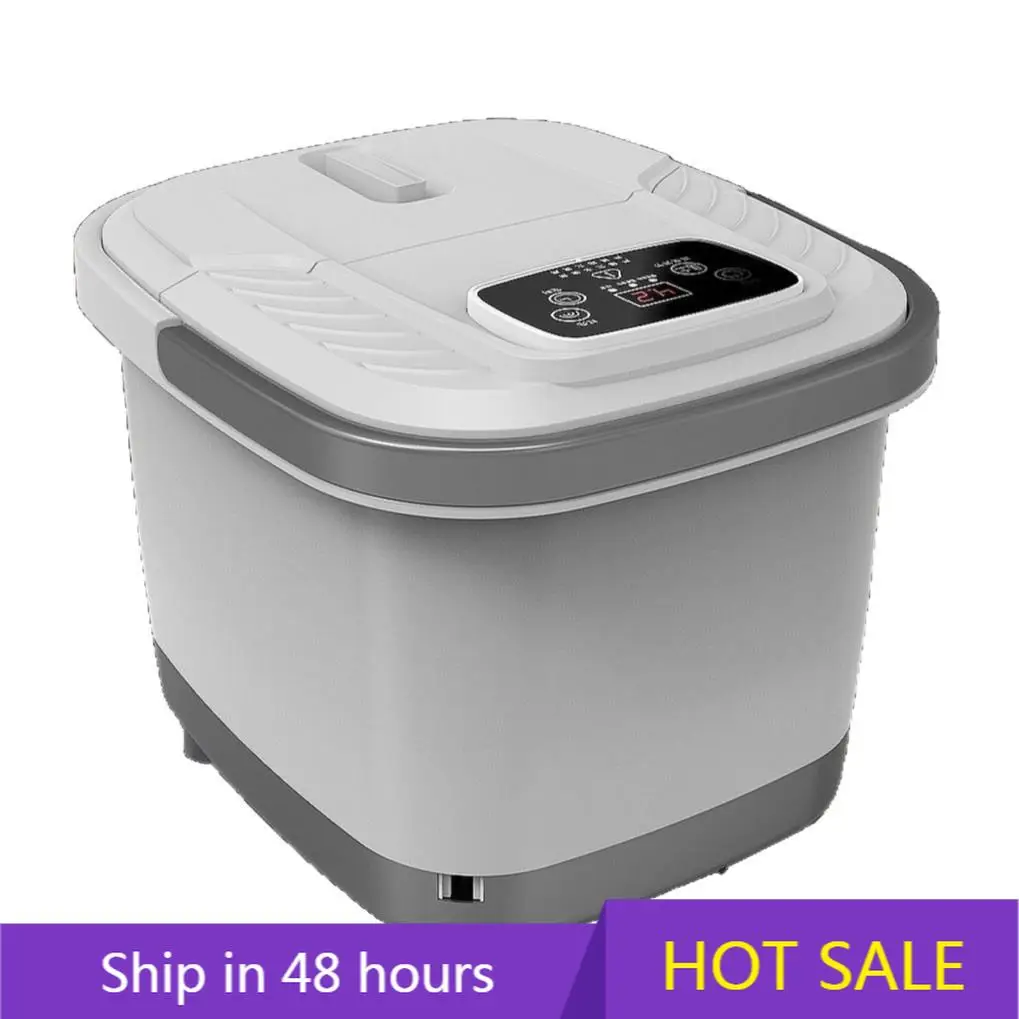 

YTYIN New Design Foldable Portable Heated Automatic Bathtub Plain Foaming Foot Soaking Bucket Massage Collapsible Footbath Basin