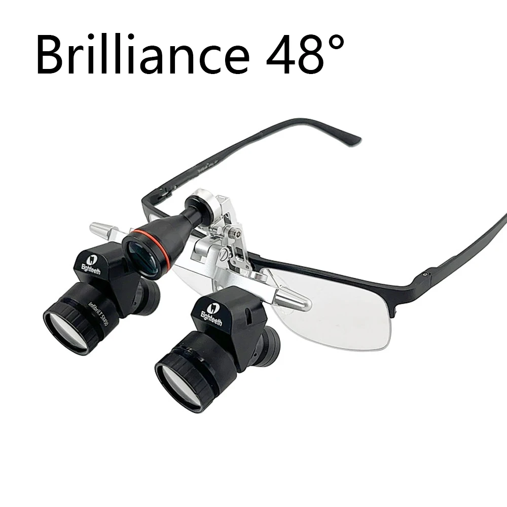 Eighteeth Brilliance 48 Softouch Dental Binocular Magnifier Loupe with Adjustable Zoomand Pupillary Distance Medical Instrument