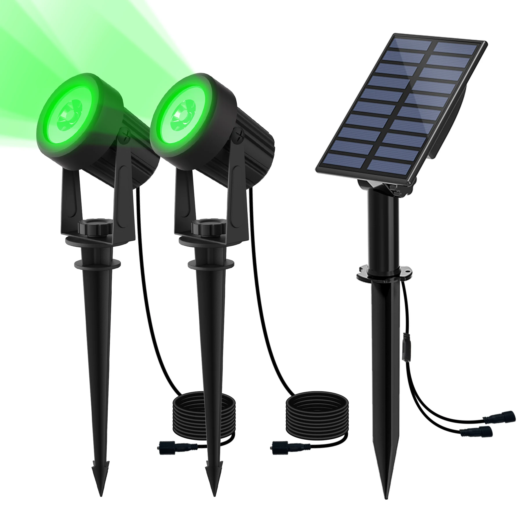 Lumière LED solaire verte Super brillante projecteur solaire extérieur lumière de jardin solaire extérieure IP65 étanche lumière de pelouse solaire