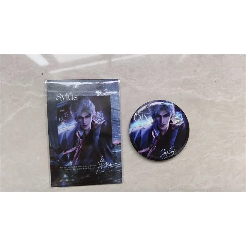 3Pcs/Lot Game Love and Deepspace Exquisite Card And Brooch Sylus Rafayel MO Qi Yu Qin Che Pin Cosplay Badge Clothes Decoration