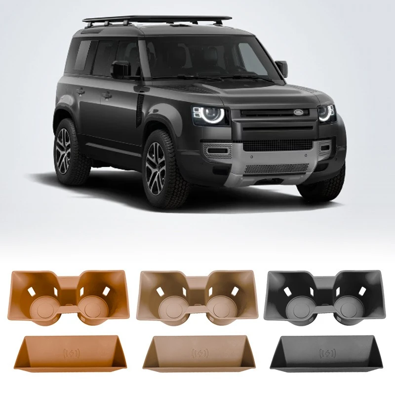 

For 2025 Land Rover Defender 110 90 Center Console Wireless Charging Pad Cup Holder Non-Slip Storage Protective Mat Accessories