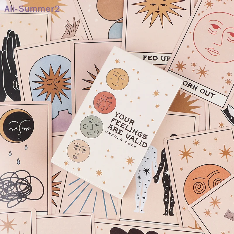{Summer2} Your Feelings Are Valid Oracle Deck 2nd Edition Mental Health Oracle Mood Deck Tarot Oracle Witch Deck Board Game