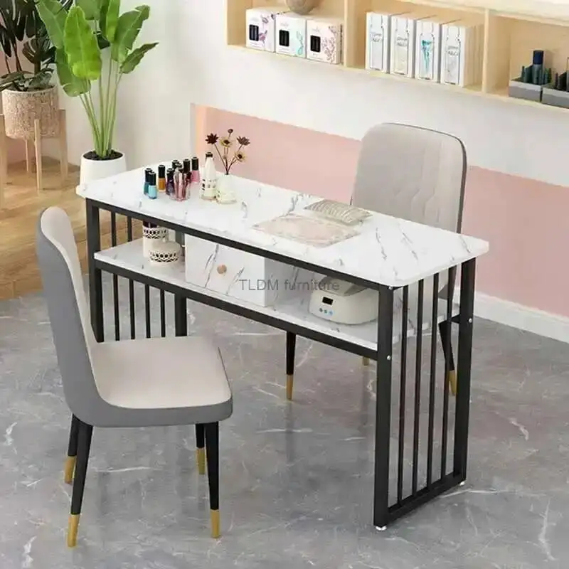

Iron For Manicure Station simple Modern Commercial Furniture Nail Tables Simple Economical Upscale Professional Manicure Table Z