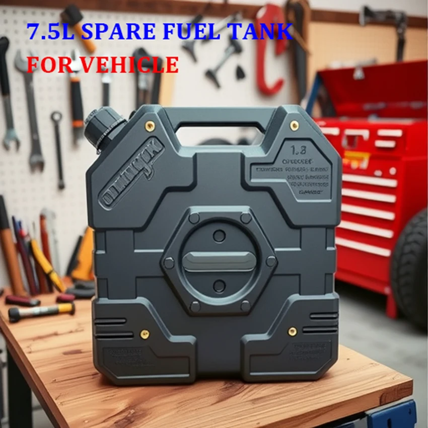 Spare Fuel Tank 7.5L PE Oil Petrol Diesel Tank Oil Drum Outdoor Portable Water Storage Can Car Motorcycle Truck Jerrycan