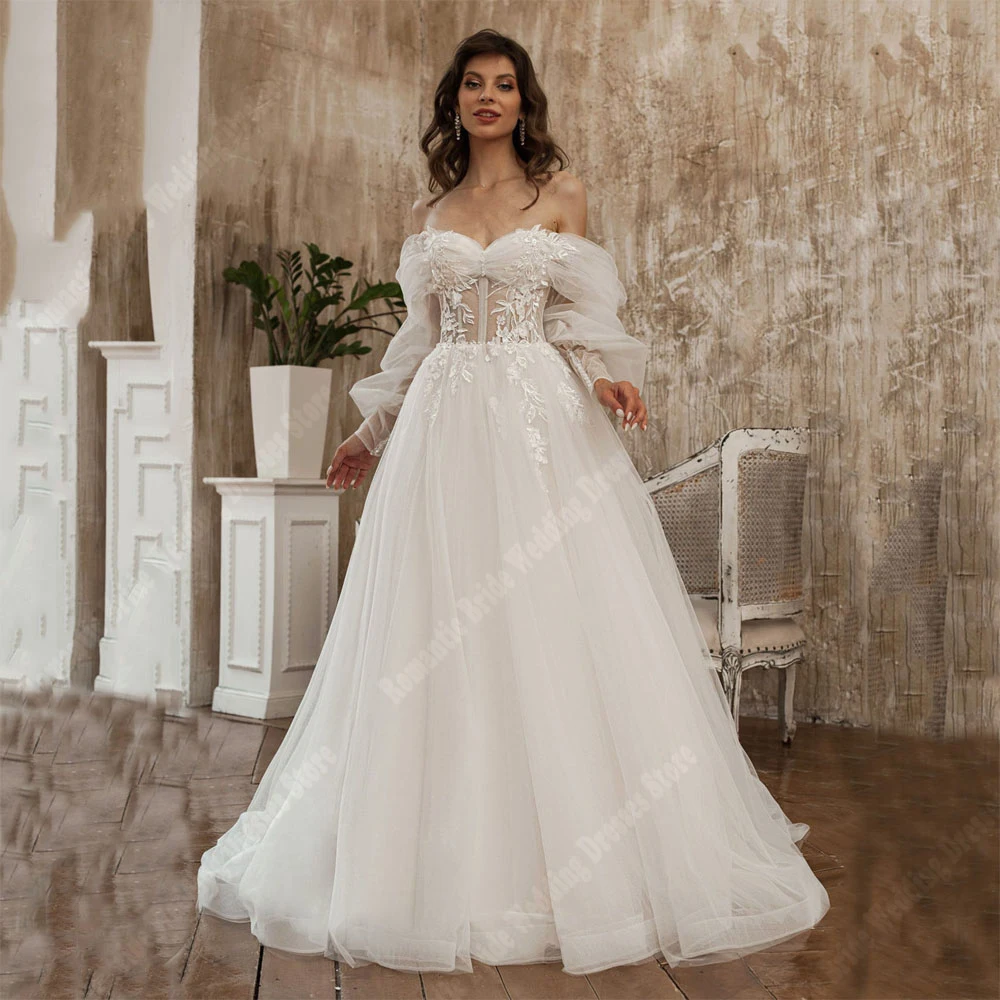 

Sexy Tulle Women Wedding Dresses Newest Fascinating Fluffy Sheer Hemline Lady Bridal Gowns Shining Tulle Women Vestidos De Novia